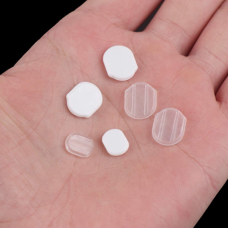 LOCOLO 64 Pieces Earring Back Pads Clear Silicone Comfort Earring Cushions for Clips on Earrings Backs 2 Size - Image 5